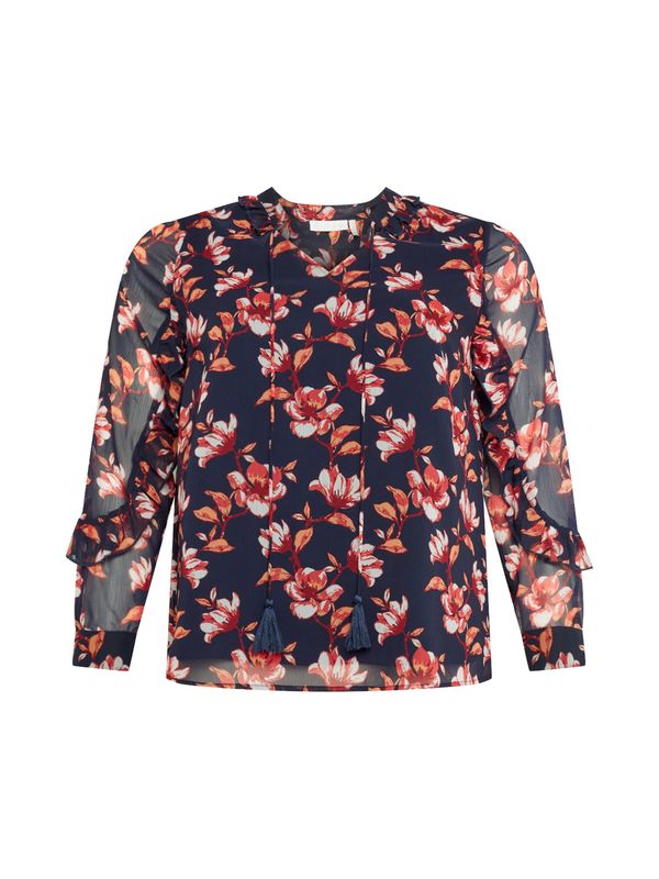 Guido Maria Kretschmer Curvy Guido Maria Kretschmer Curvy Bluza 'Tessa'  tamno plava / crvena / bordo / bijela