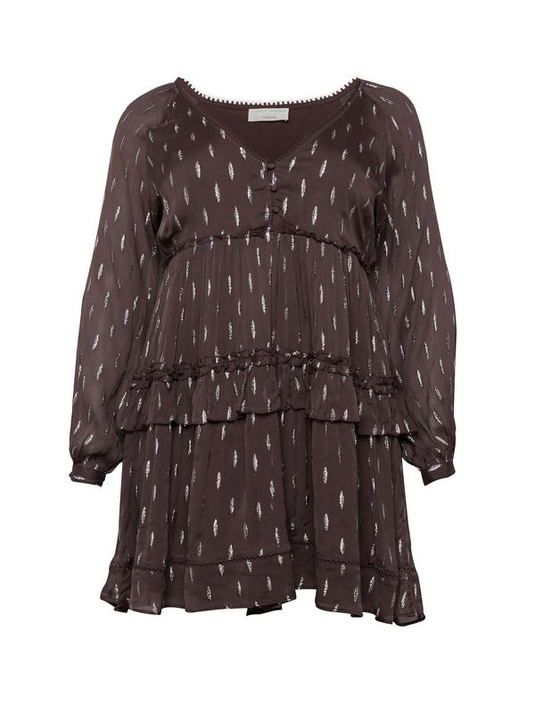 Guido Maria Kretschmer Curvy Guido Maria Kretschmer Curvy Haljina 'Fray'  smeđa / srebro