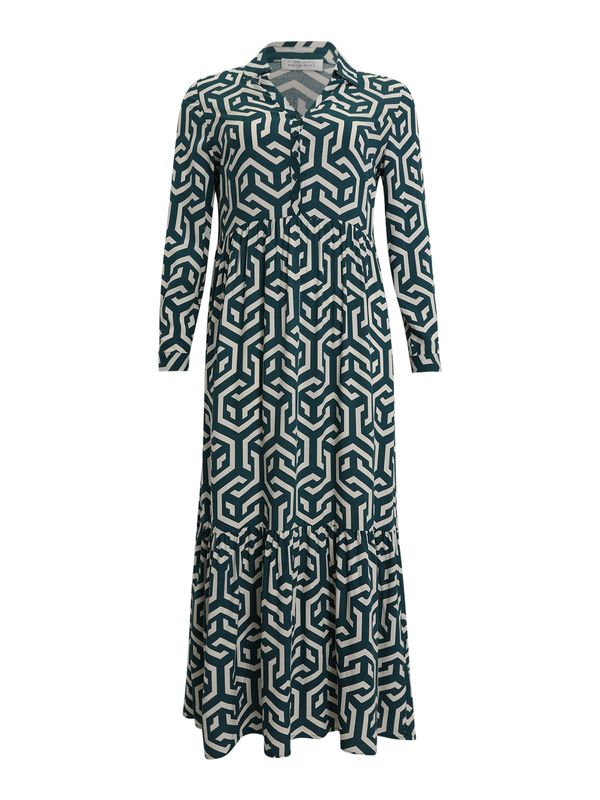 Guido Maria Kretschmer Curvy Guido Maria Kretschmer Curvy Košulja haljina 'Heidi'  zelena / prljavo bijela