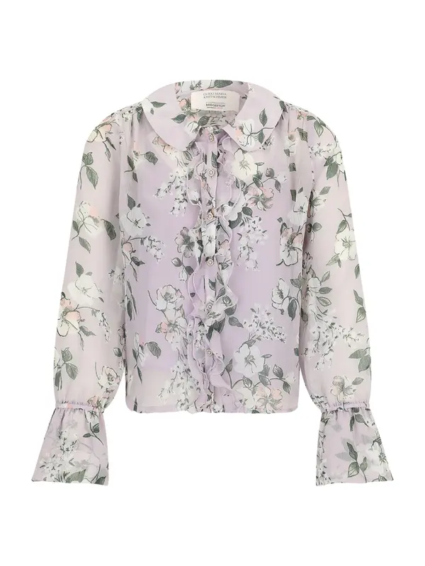 GUIDO MARIA KRETSCHMER FOR BRIDGERTON GUIDO MARIA KRETSCHMER FOR BRIDGERTON Bluza 'Kate'  tamno zelena / sivkasto ljubičasta (mauve) / rosé / bijela