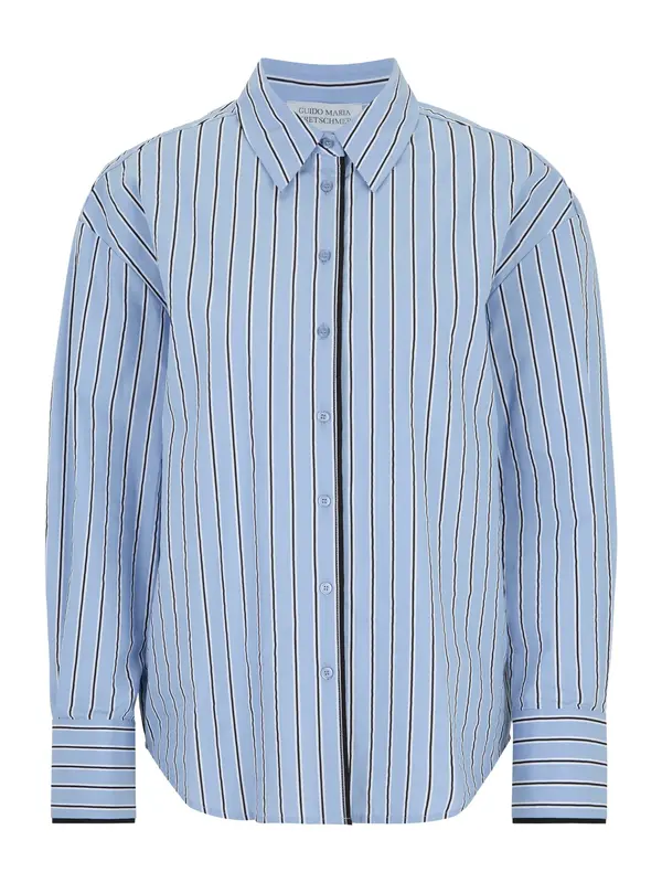 Guido Maria Kretschmer Women Guido Maria Kretschmer Women Bluza 'Drew'  svijetloplava / crna / bijela
