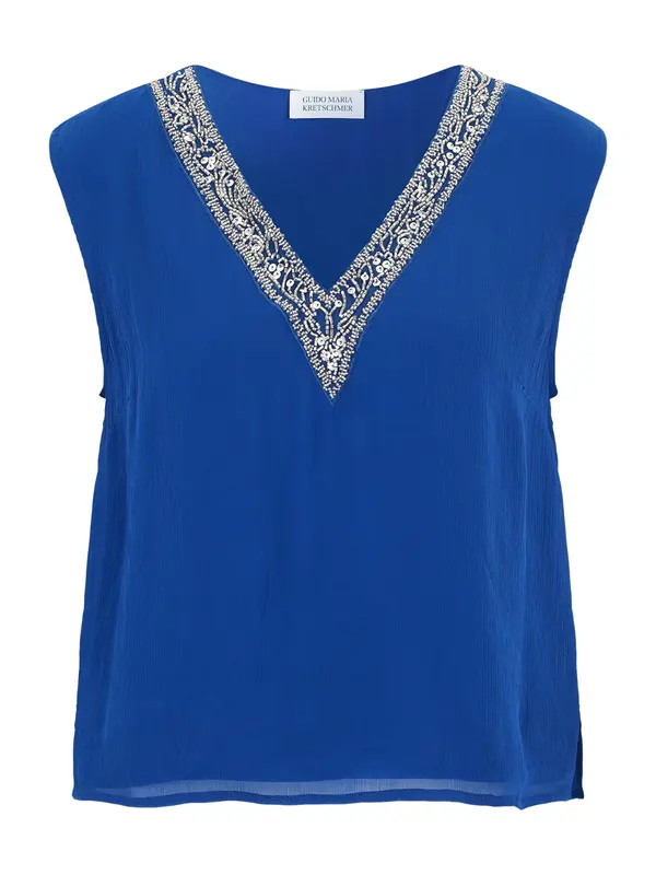 Guido Maria Kretschmer Women Guido Maria Kretschmer Women Bluza 'Melissa'  kraljevsko plava / srebro