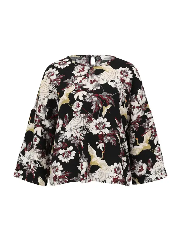 Guido Maria Kretschmer Women Guido Maria Kretschmer Women Bluza 'Orelia'  žuta / boja vina / crna / bijela