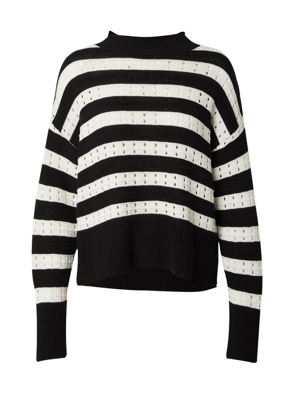 Guido Maria Kretschmer Women Guido Maria Kretschmer Women Pulover 'Flores'  crna / bijela