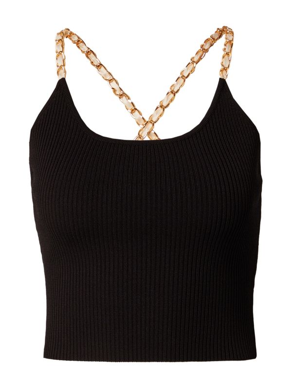 Guido Maria Kretschmer Women Guido Maria Kretschmer Women Top s naramenicama 'Cara'  svijetlobež / zlatna / crna