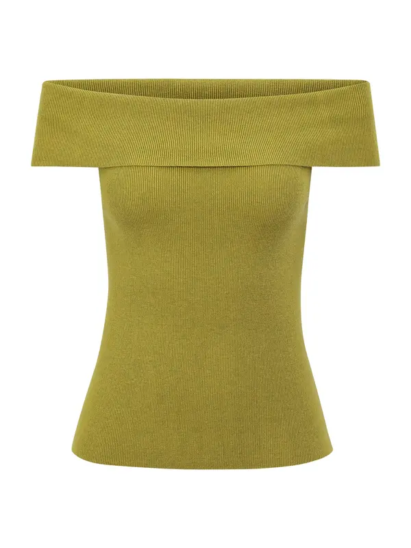 Guido Maria Kretschmer Women Guido Maria Kretschmer Women Top s naramenicama 'Edda'  kivi zelena