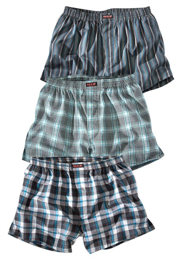 H.I.S H.I.S Bokserice 'PAF'  tirkiz / tamo siva / bijela