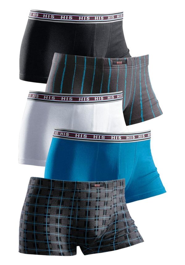 H.I.S H.I.S Bokserice  plava / siva / bijela