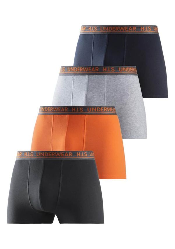 H.I.S H.I.S Bokserice  siva / antracit siva / narančasta / crna