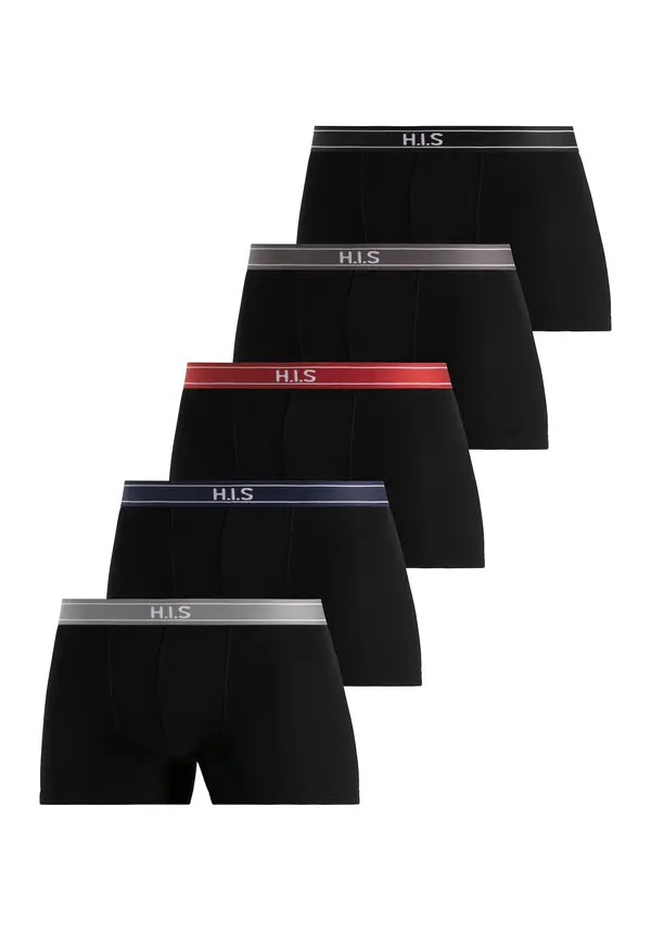 H.I.S H.I.S Bokserice  siva / crvena / crna / bijela