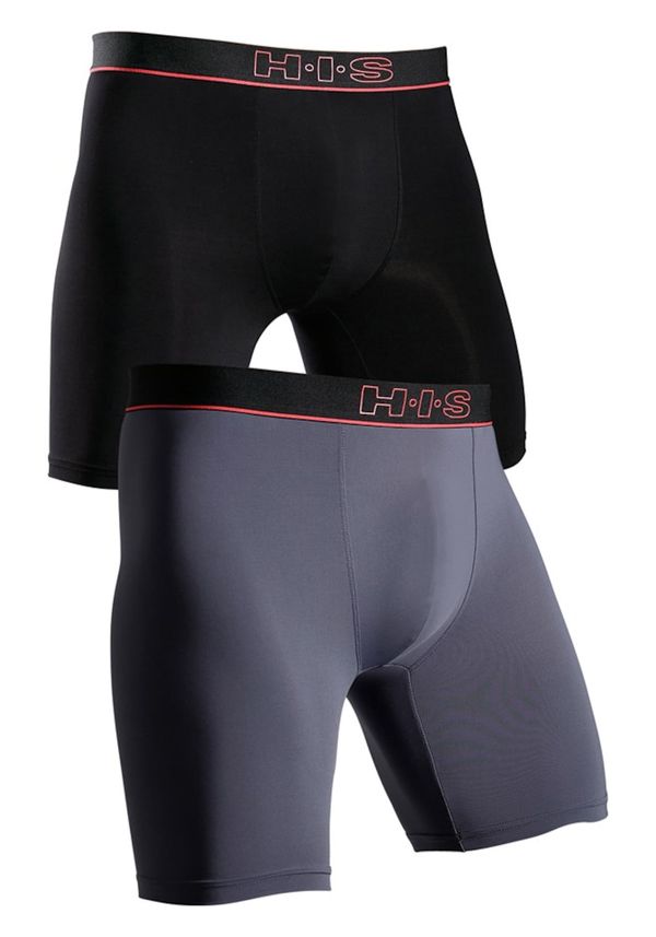 H.I.S H.I.S Bokserice  siva / crvena / crna