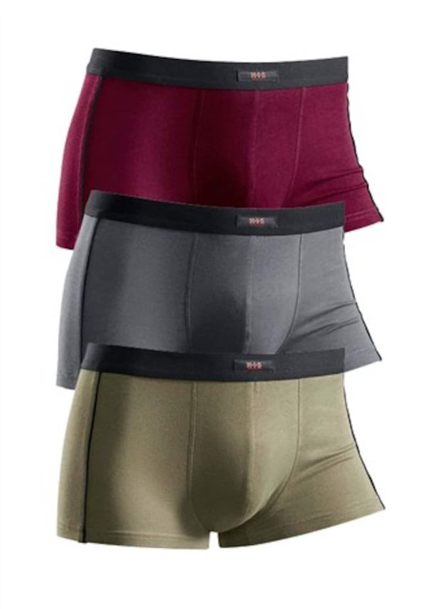 H.I.S H.I.S Bokserice  siva / kaki / crvena