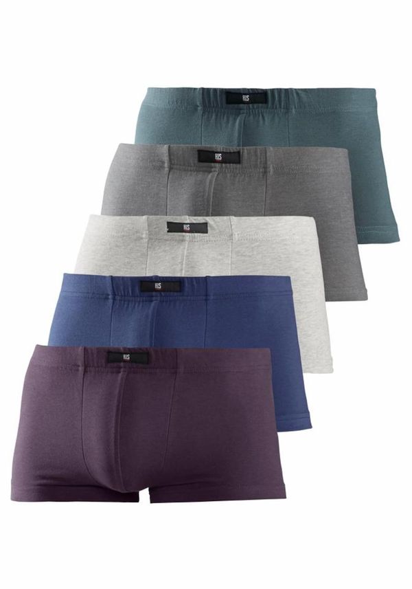 H.I.S H.I.S Bokserice  tamno plava / svijetlosiva / tamo siva / travnato zelena / tamno ljubičasta
