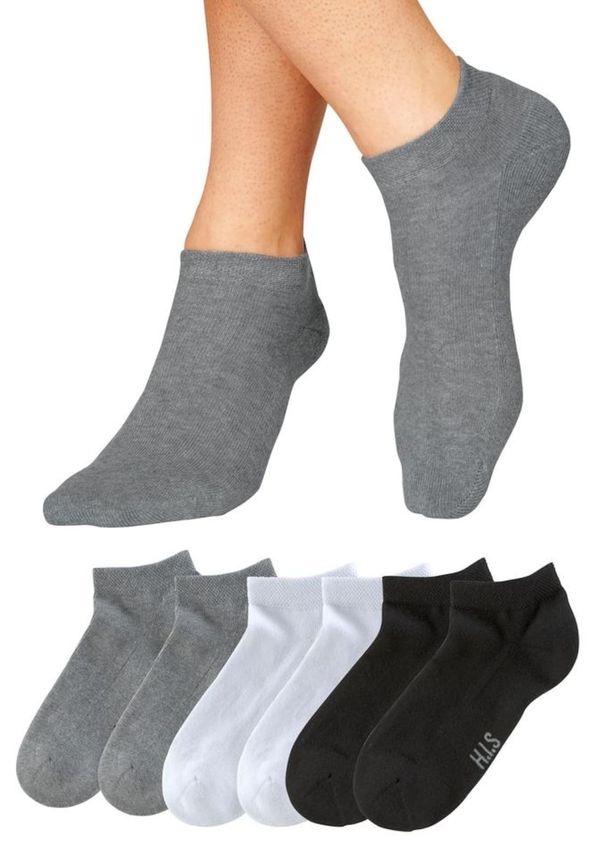 H.I.S H.I.S Čarape  siva melange / crna / bijela