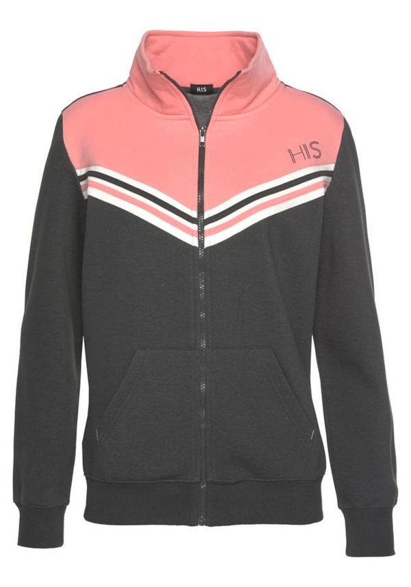 H.I.S H.I.S Gornji dio trenirke  bazalt siva / svijetloroza / bijela