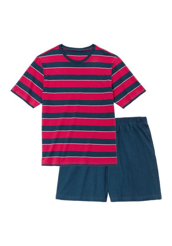 H.I.S H.I.S Kratka pidžama  mornarsko plava / crvena