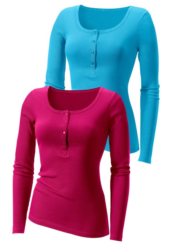 H.I.S H.I.S Majica  cijan plava / roza