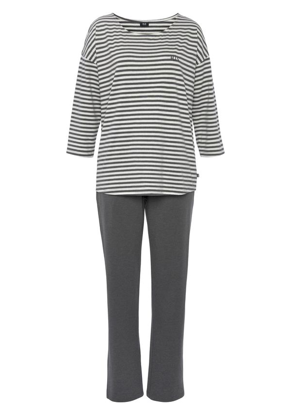 H.I.S H.I.S Pidžama  tamo siva / bijela