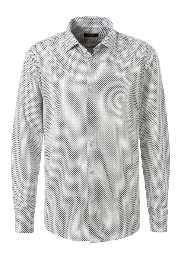 H.I.S H.I.S Poslovna košulja  crna / bijela