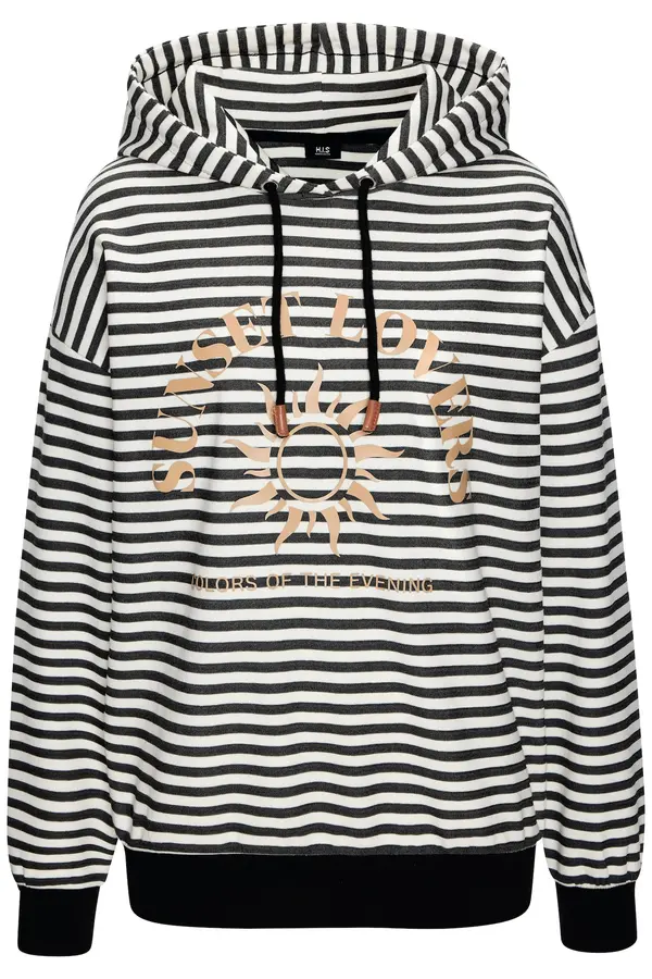 H.I.S H.I.S Pulover  nude / crna / bijela
