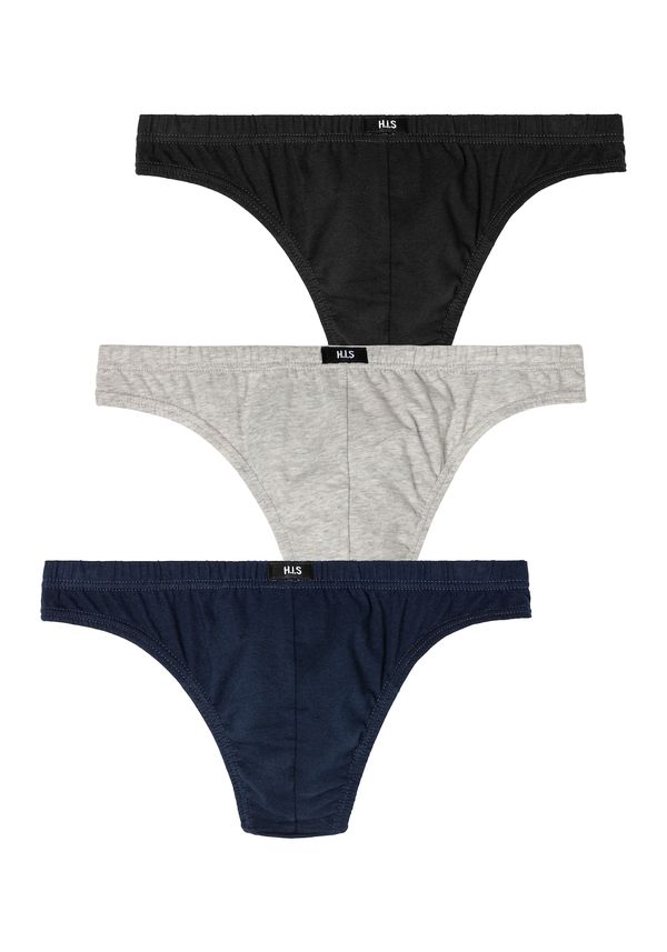 H.I.S H.I.S Slip  morsko plava / siva melange / crna