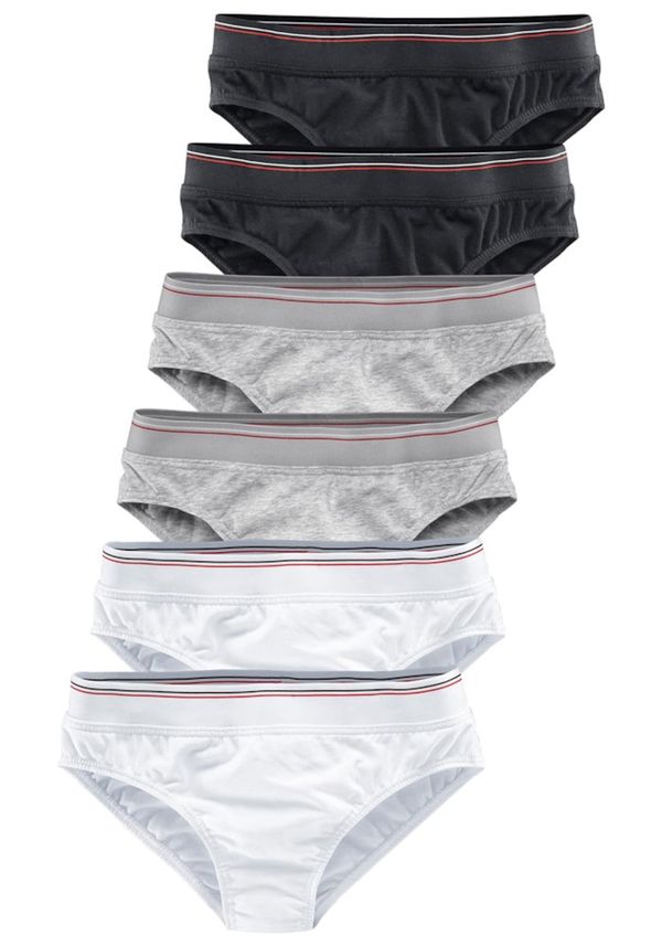 H.I.S H.I.S Slip  siva melange / crna / bijela