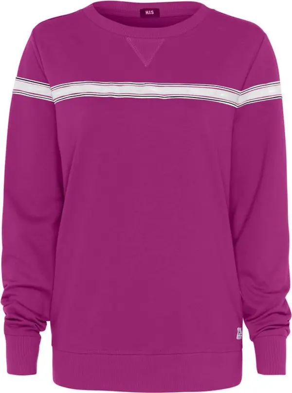 H.I.S H.I.S Sweater majica  ljubičasta / bijela