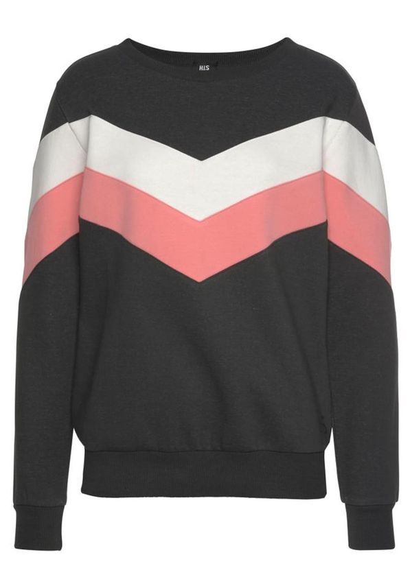H.I.S H.I.S Sweater majica  svijetloroza / crna / bijela