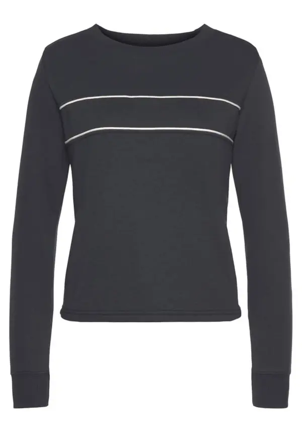 H.I.S H.I.S Sweater majica  tamno plava / bijela