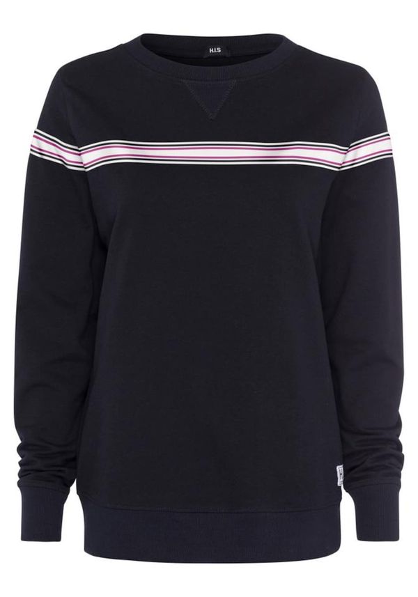 H.I.S H.I.S Sweater majica  tamno roza / crna / bijela