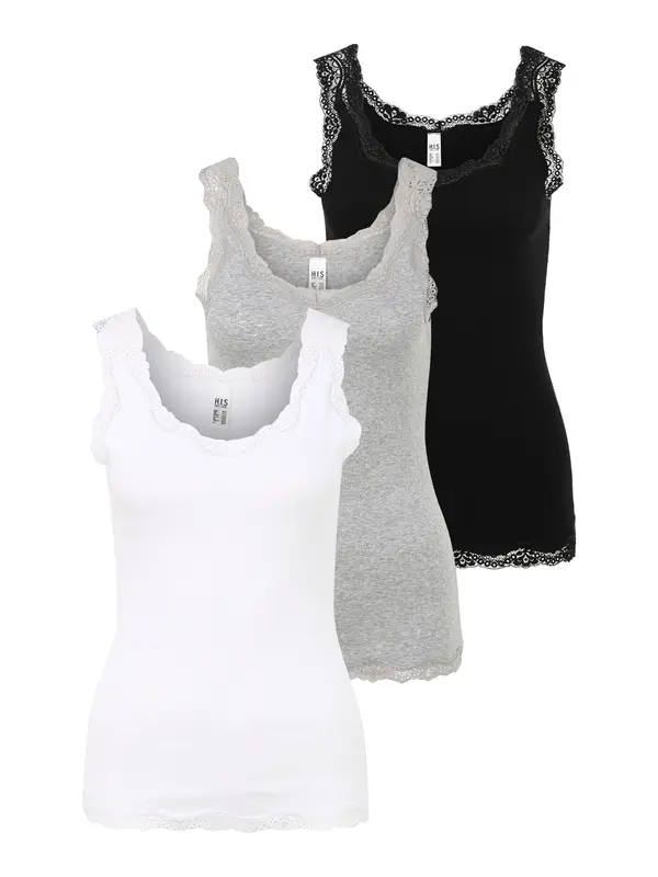 H.I.S H.I.S Top  siva / crna / bijela