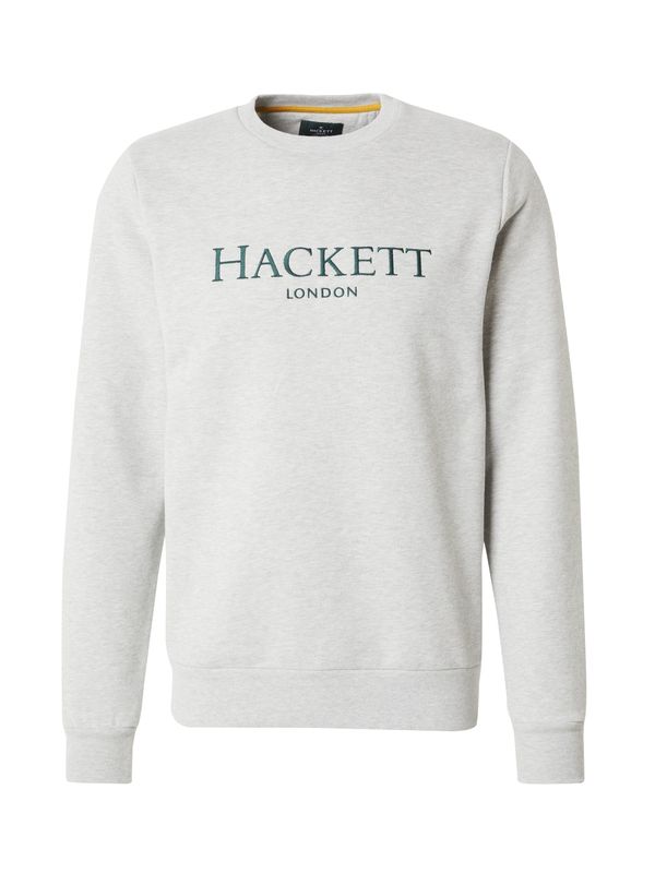 Hackett London Hackett London Sweater majica 'HERITAGE'  siva / zelena