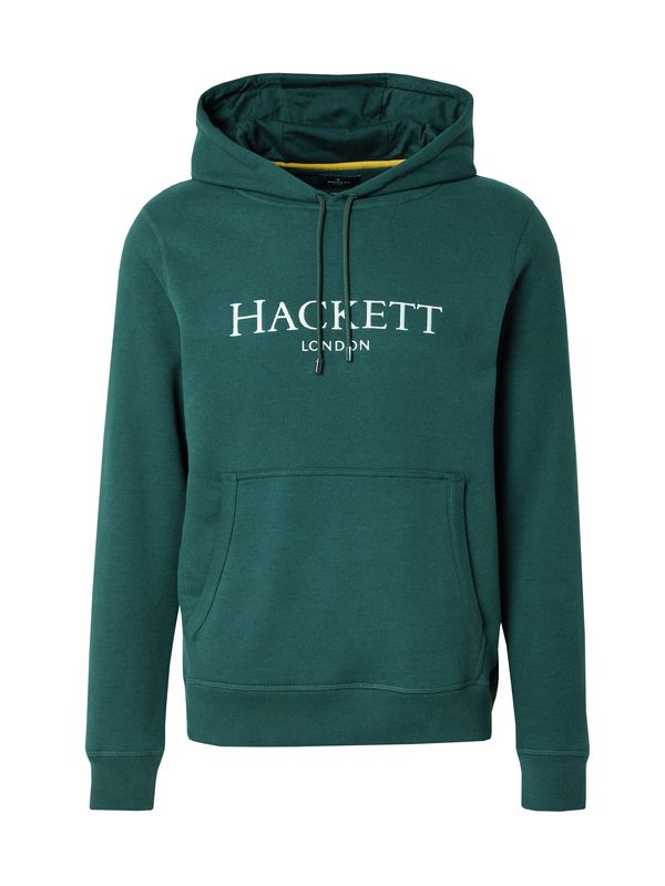 Hackett London Hackett London Sweater majica 'HERITAGE'  smaragdno zelena / bijela