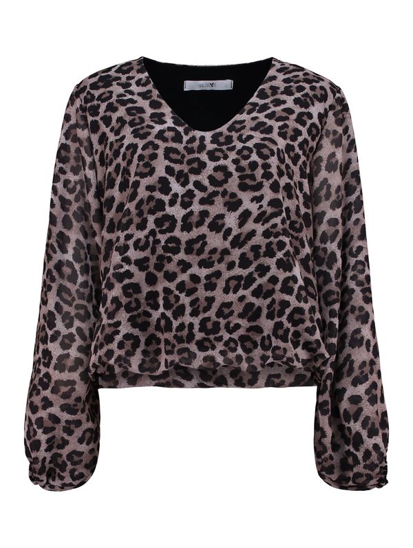 Hailys Hailys Bluza 'Ja44smina'  smeđa / brokat / crna