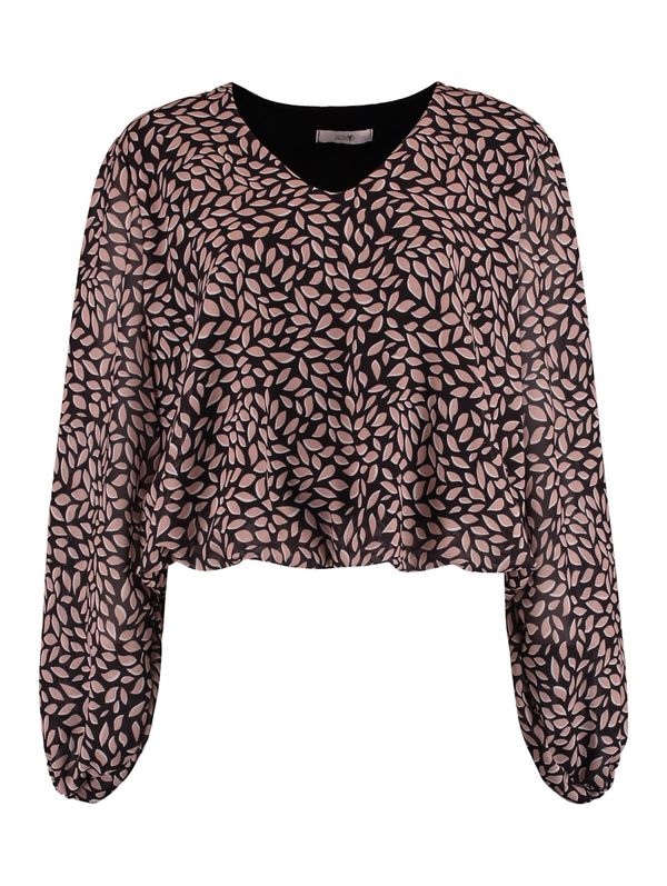 Hailys Hailys Bluza 'Ja44smina'  svijetlosmeđa / crna / bijela