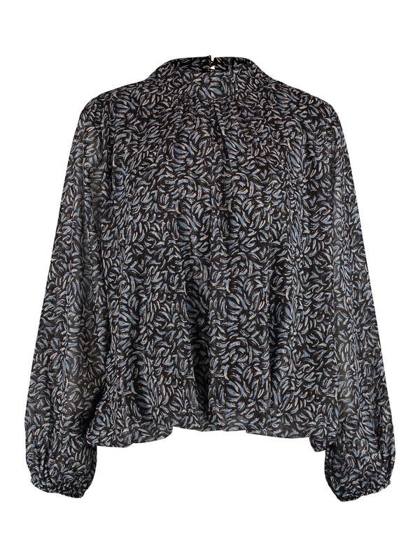 Hailys Hailys Bluza 'Re44ni'  svijetloplava / svijetlosiva / crna