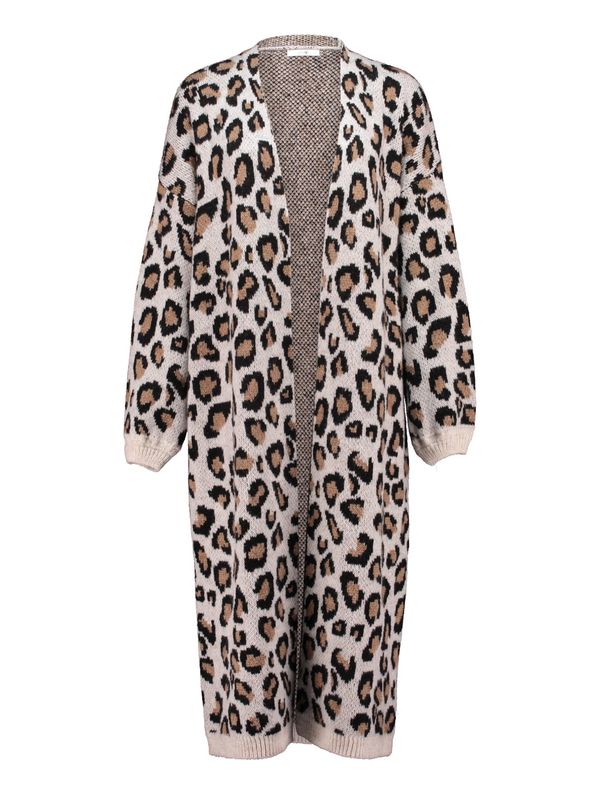 Hailys Hailys Duži kardigan 'Au44ri'  šampanjac / smeđa / crna