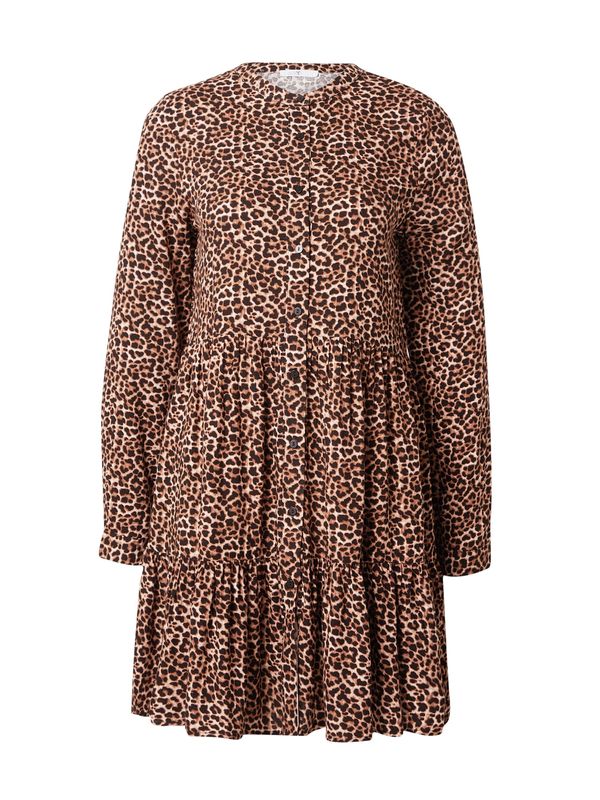 Hailys Hailys Košulja haljina 'La44ura'  bež / smeđa / crna