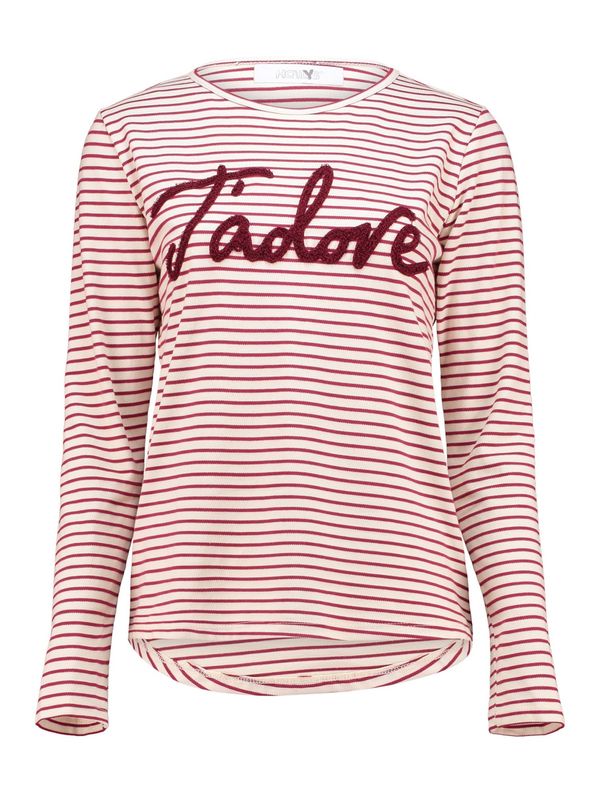 Hailys Hailys Majica 'Ja44dore'  rubin crvena / bijela