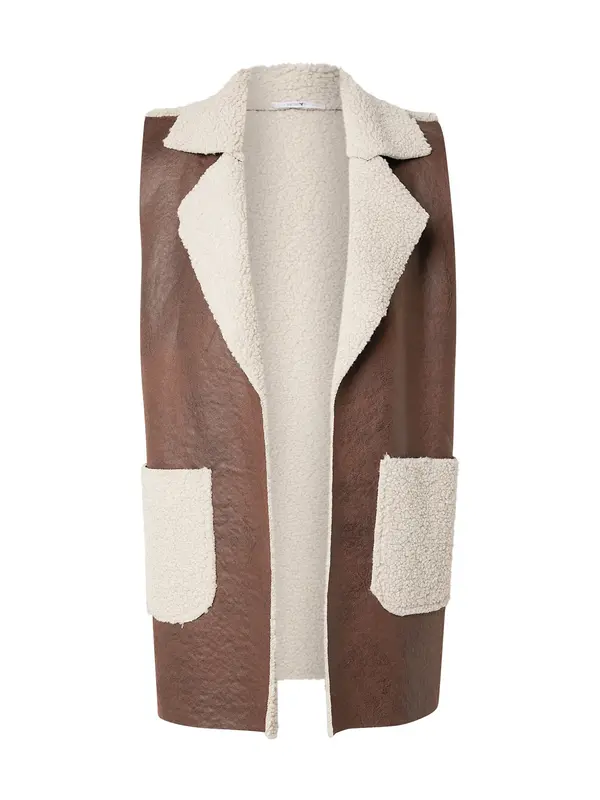 Hailys Hailys Prsluk 'Am44elia'  bež / čokolada