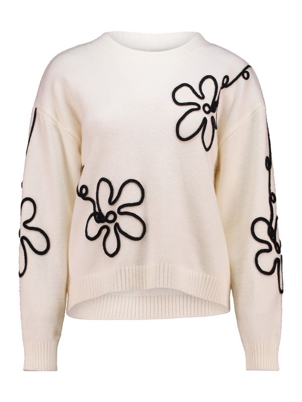 Hailys Hailys Pulover 'Ti44luna'  crna / prljavo bijela