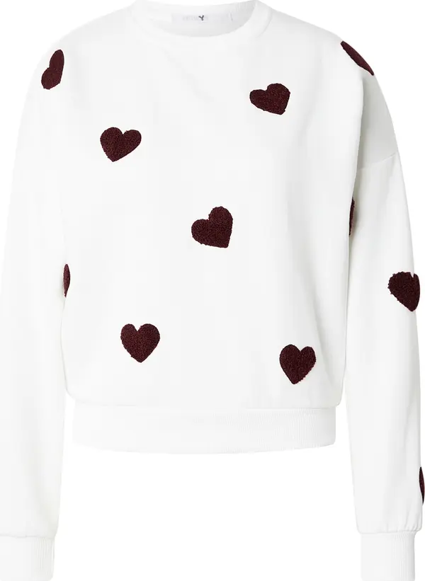 Hailys Hailys Sweater majica  bordo / prljavo bijela