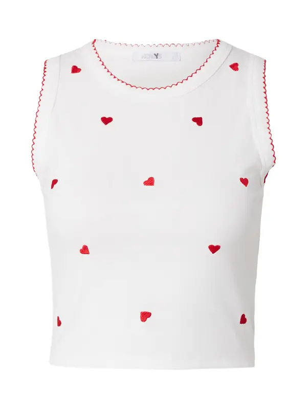 Hailys Hailys Top 'Ti44la'  crvena / bijela