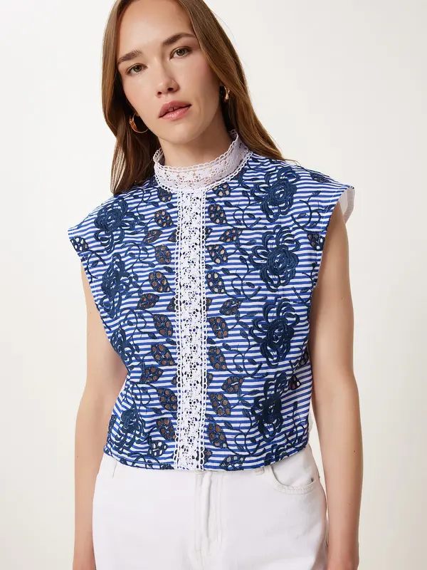 Happiness İstanbul Happiness İstanbul Bluza  mornarsko plava / tamno plava / bijela