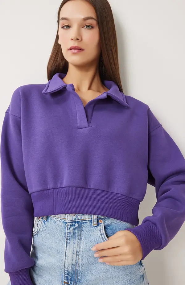 Happiness İstanbul Happiness İstanbul Sweater majica  ljubičasta