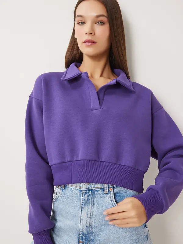 Happiness İstanbul Happiness İstanbul Sweater majica  ljubičasta