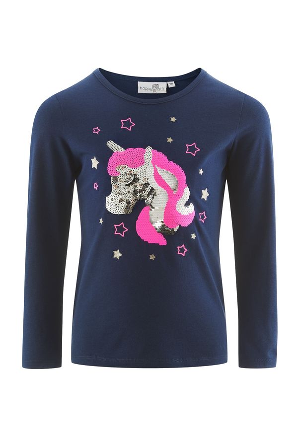 happy girls happy girls Majica  mornarsko plava / smeđa / zlatna / roza