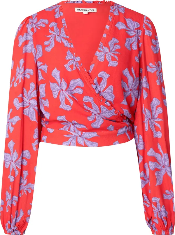Harper & Yve Harper & Yve Bluza 'FLORA-LS'  ljubičasta / svijetloljubičasta / crvena