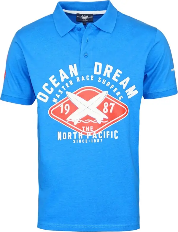 HARVEY MILLER HARVEY MILLER Majica 'Ocean Dream'  azur / narančasta / bijela