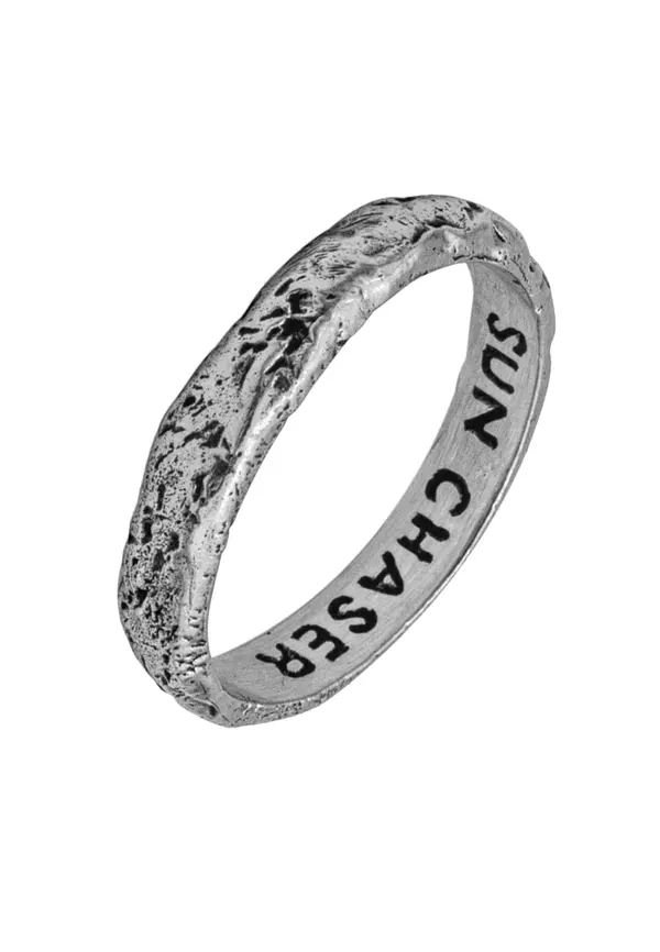 Haze&Glory Haze&Glory Prsten 'Sun Chaser'  crna / srebro